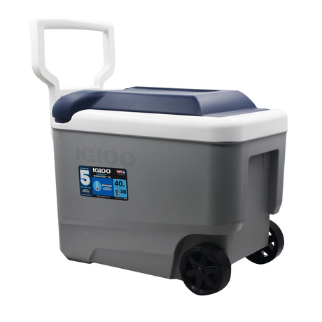 Cooler Nevera Hielera con Ruedas Maxcold Gris 38 Litro Igloo