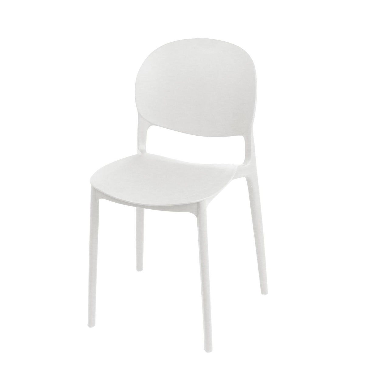 Silla Plástico Apilable Deco Sevilla Blanca Escandinavia
