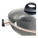 Sartén Wok Aluminio Con Tapa Clairborne 24 Cm / 2.5mm Oster