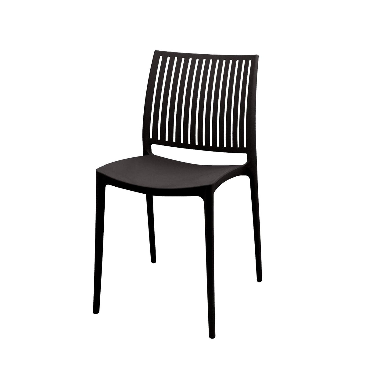 Silla Plástico Apilable Deco Noruega Negro Escandinavia