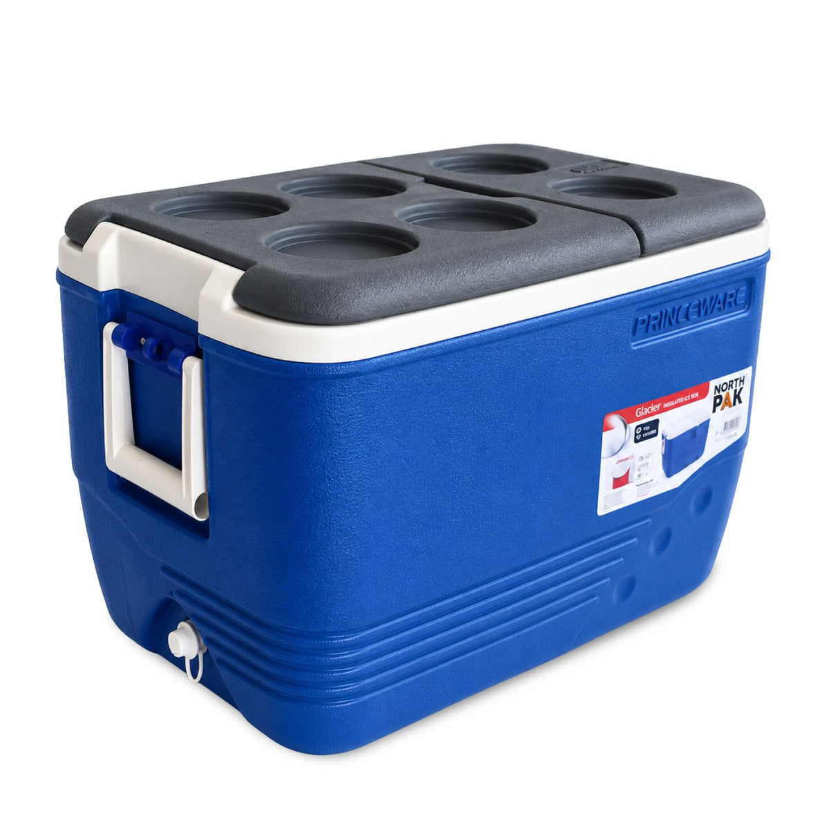 Cooler Nevera Portátil Glacier 60 litros Azul NorthPak