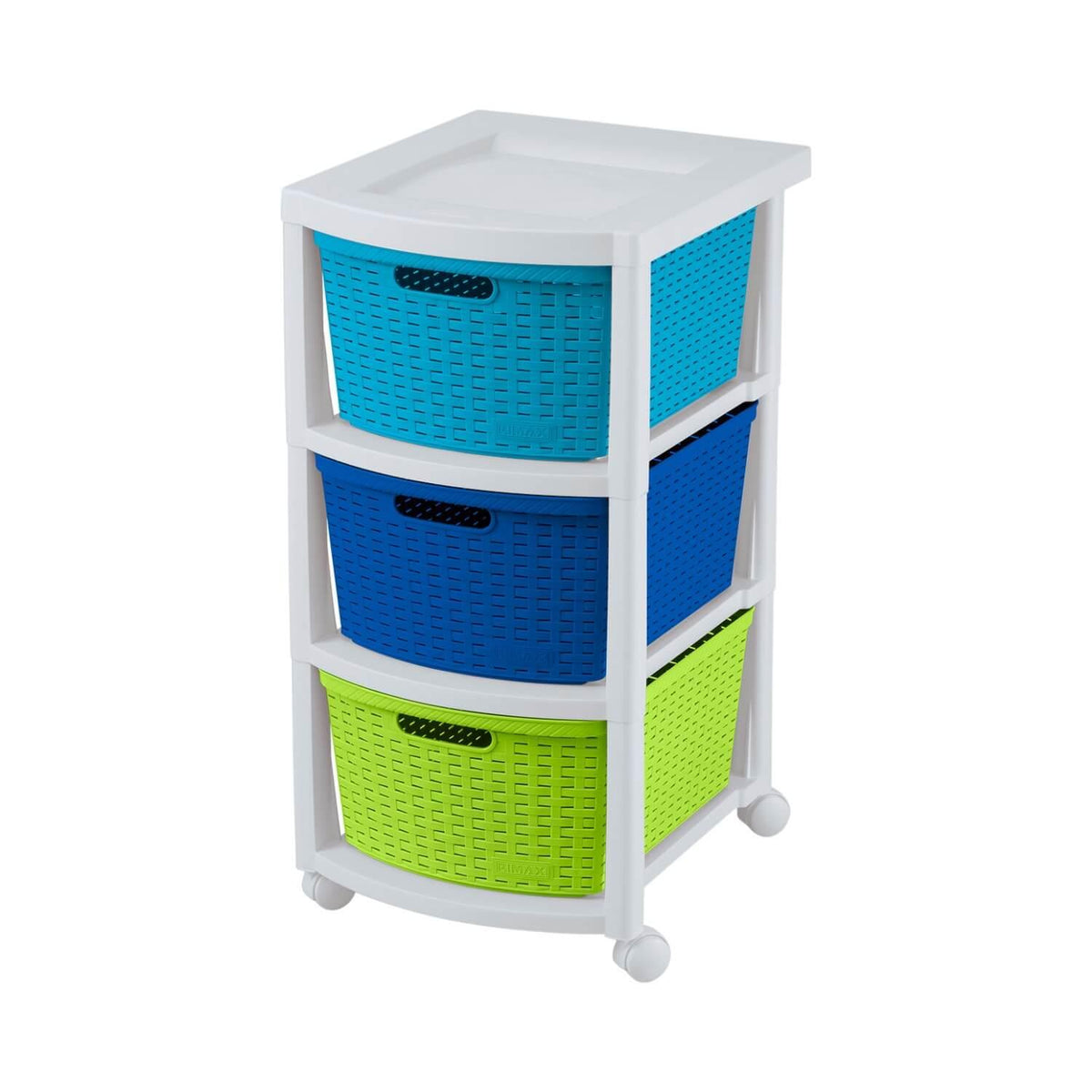 Cajonera Plástico Niños Tricolor 3 Cajones 39x33x66cm Rimax