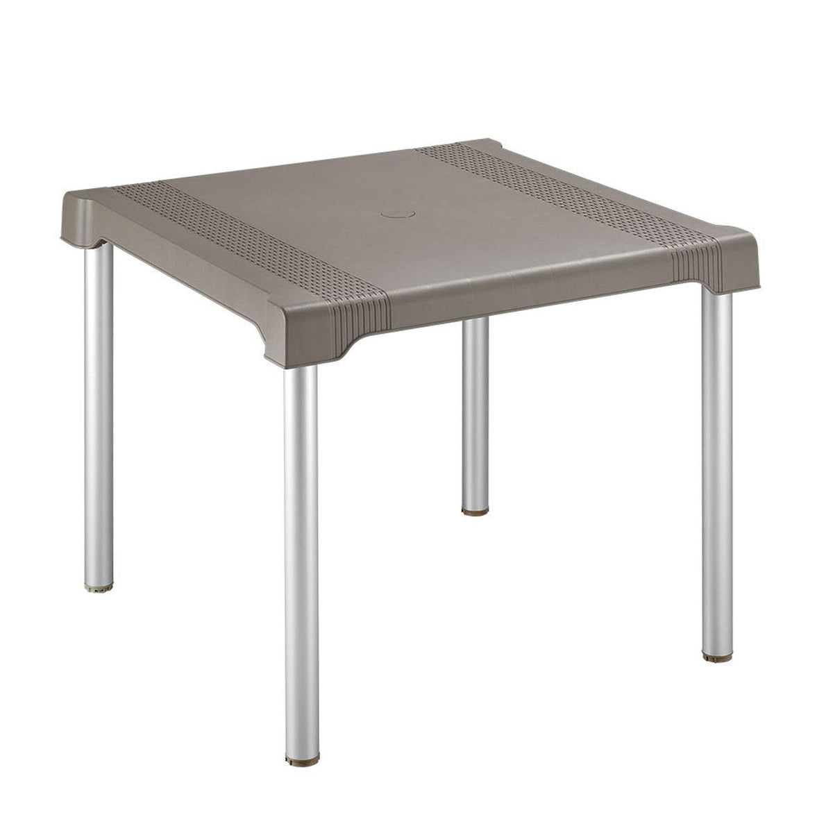 Mesa Plastico Terraza Exterior Patas Aluminio 85X85 Rimax