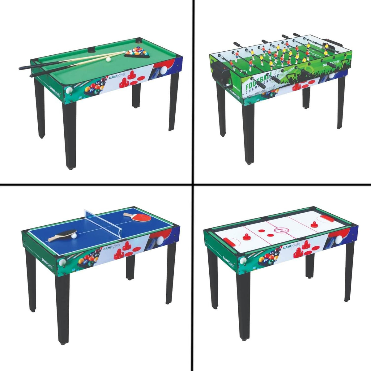Mesa de Juego 4 en 1 124X61X82 Cms Gamepower