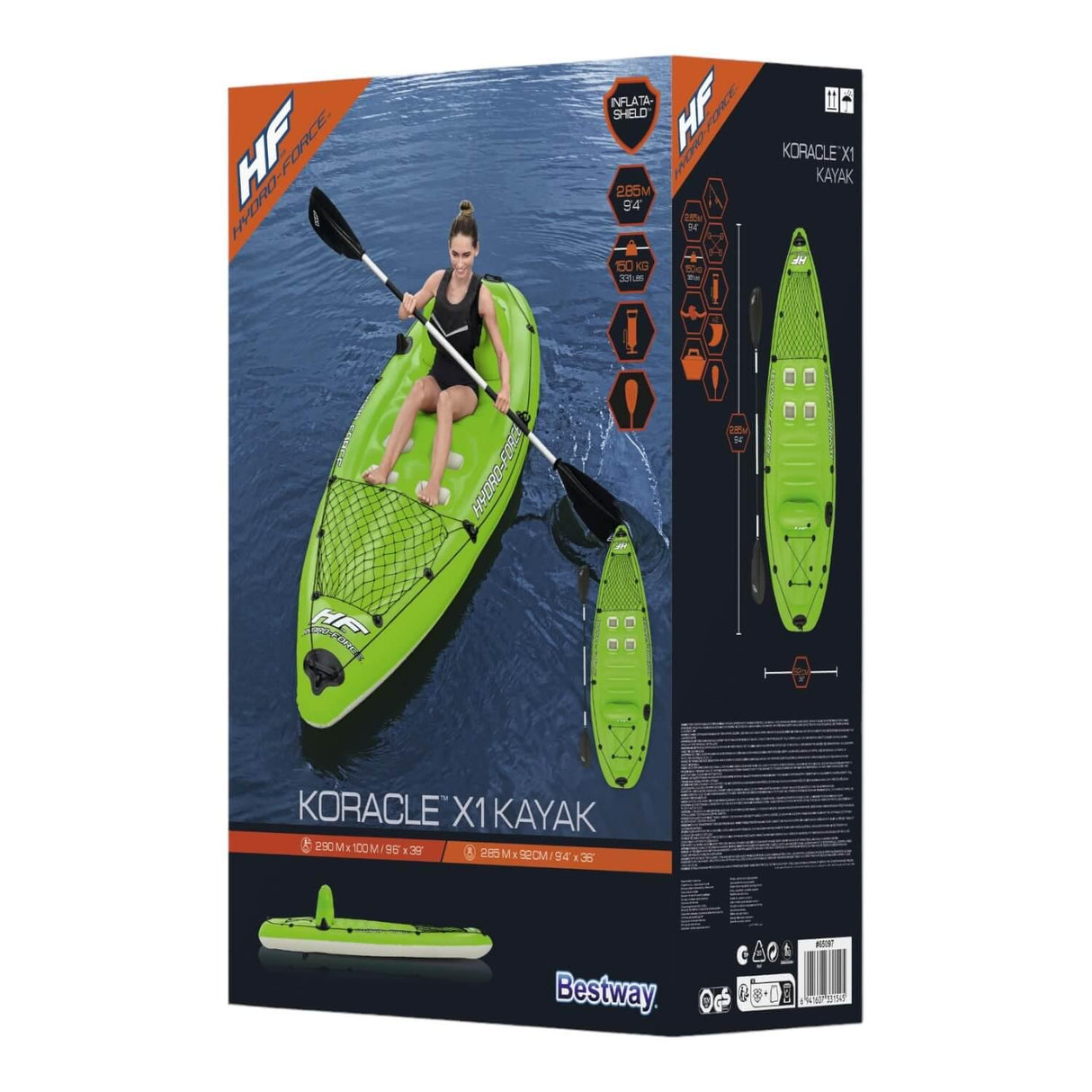 Kayak Inflable De Pesca Koracle 2,70X1,00M Bestway