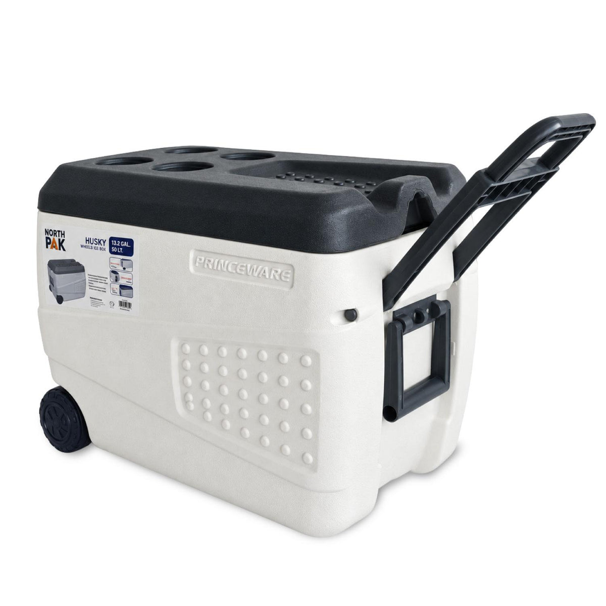 Cooler Nevera Husky con ruedas 50 Litros Blanco NorthPak
