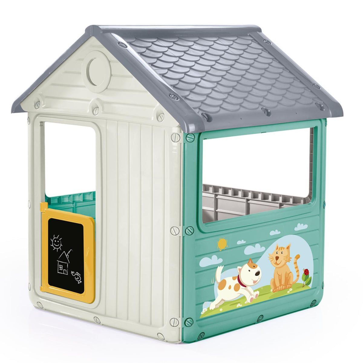 Casa de juego blanca celeste 125 x 100 x 104 cm Dolu