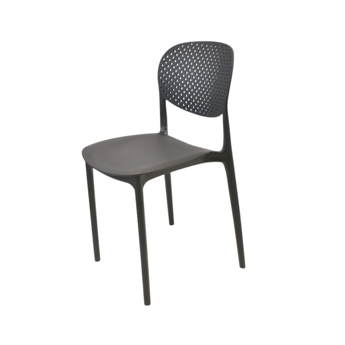 Silla Plástico Apilable Deco Hamburg Negra Escandinavia