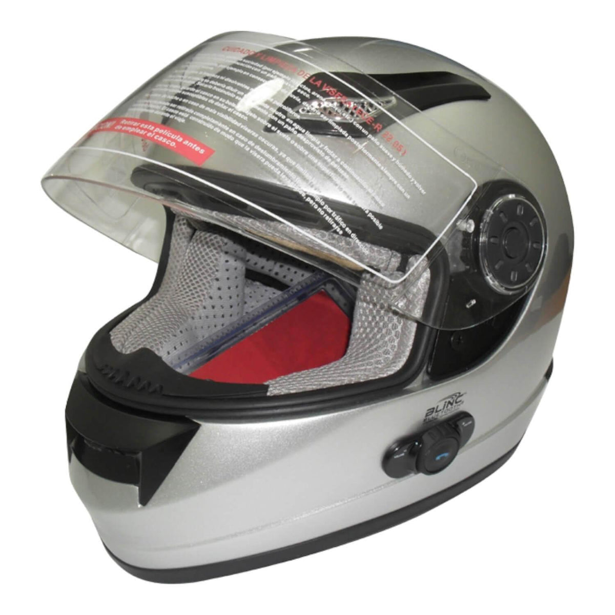 Casco Integral Bx107 Bluetooth Talla M Plateado Cdo ECE Bex