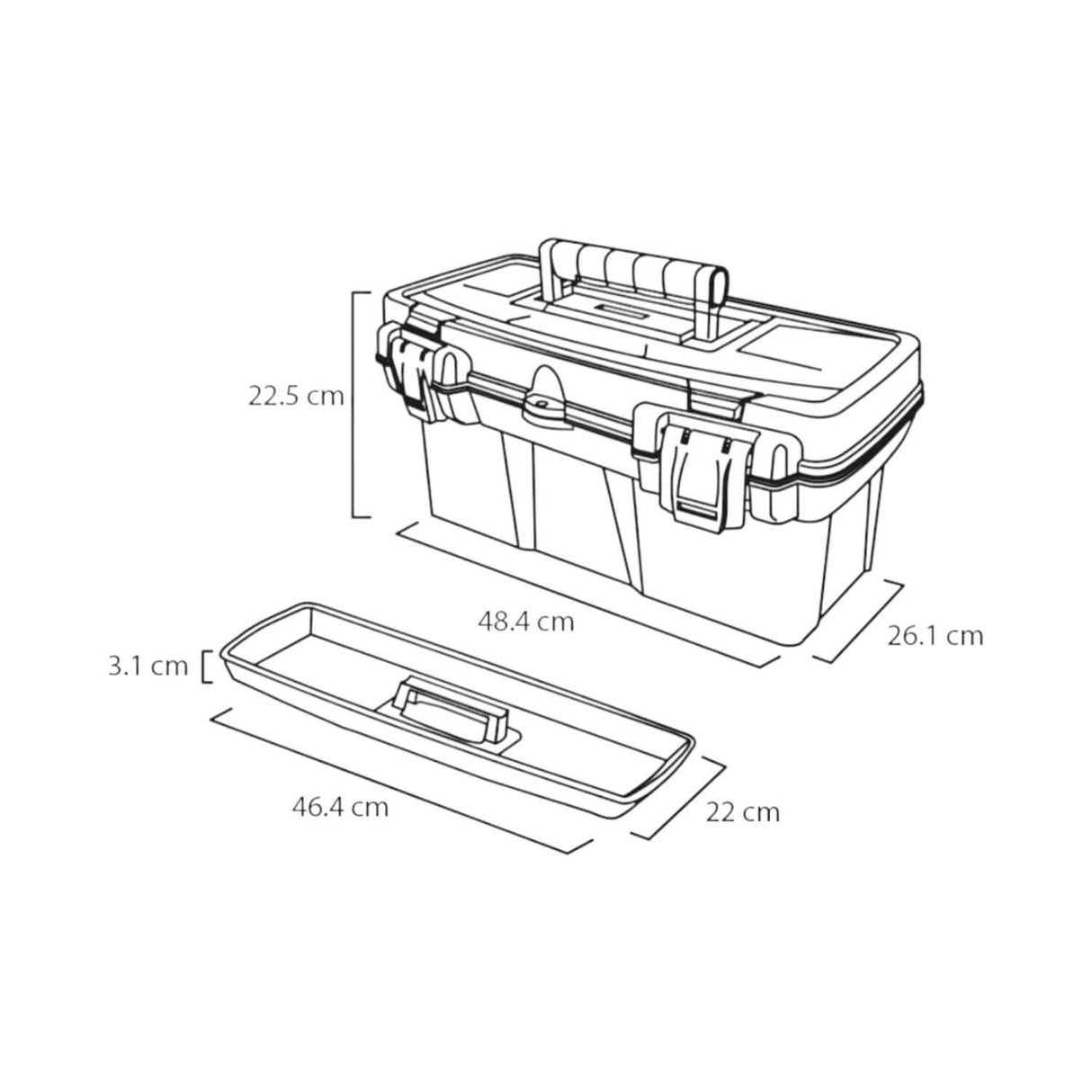 Caja Organizadora Para Mascotas 48.4x26.1x22.5 cms Rimax