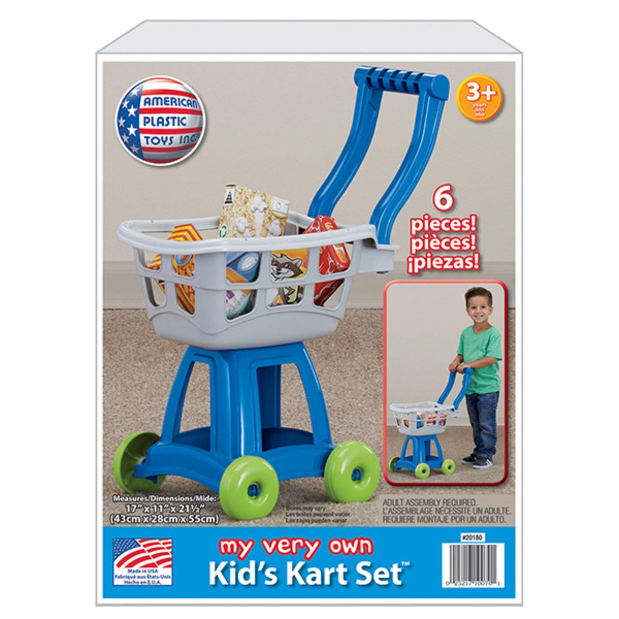 Carro Supemercado para niños 55x28x43 Cms American Plastic