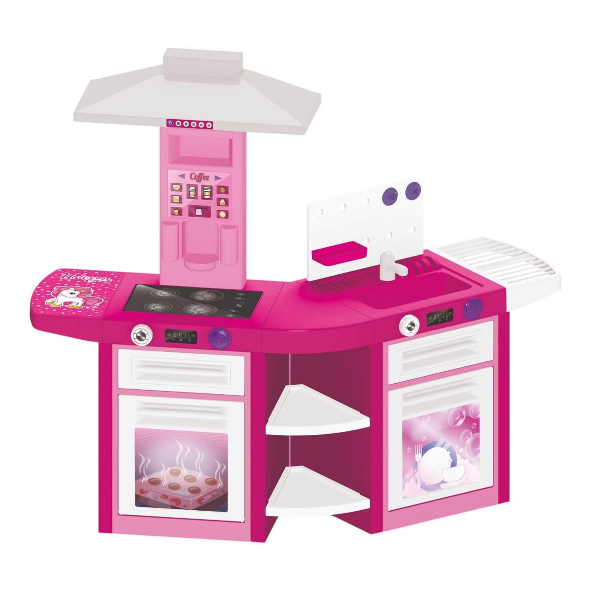 Cocina Plastica Doble Unicornio + Extras 109x65x100cm Dolu