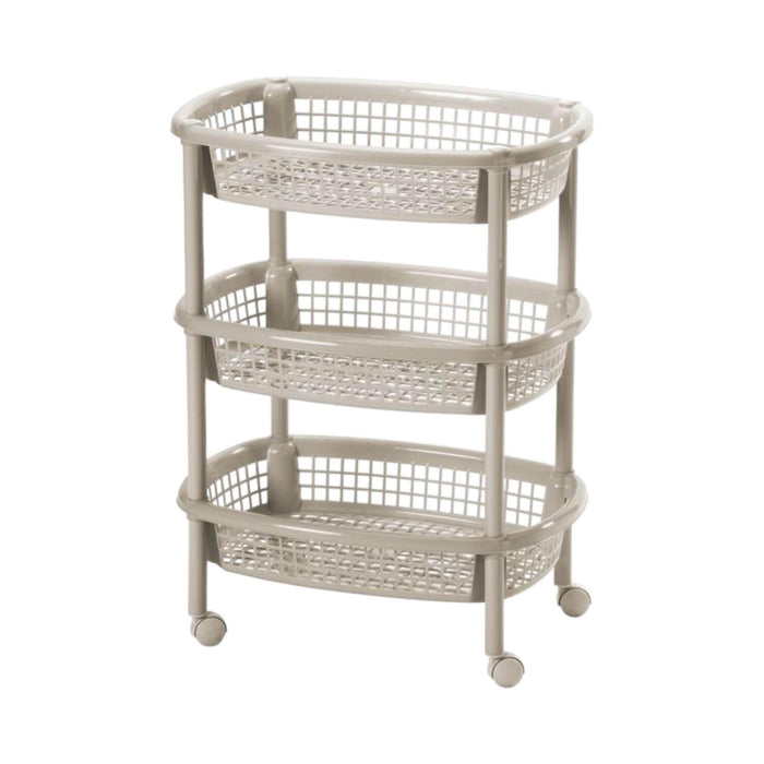 Canasta Movil Ovalada Taupe 54.5x39.2x71.5 cms Rimax