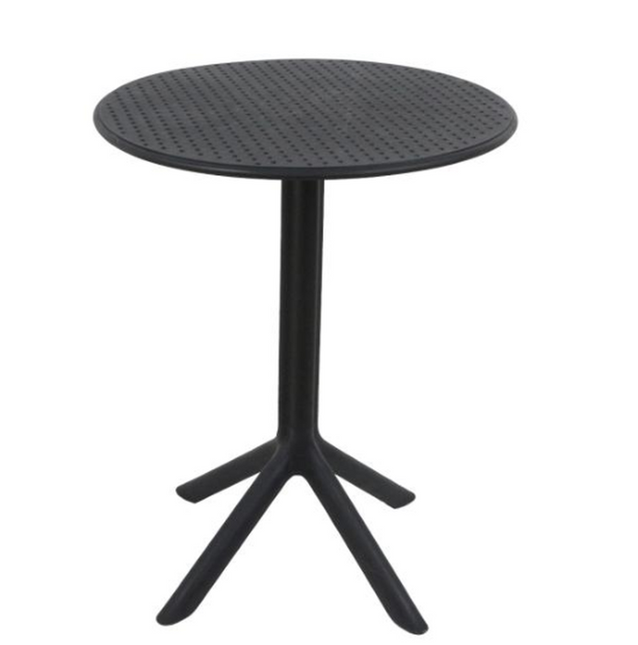 Mesa Cocina Terraza Jardín Redonda Rostad 77x60x60cm Negra