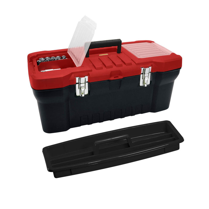 Caja de Herramientas Cerradura Metalica 20" Negra Rimax