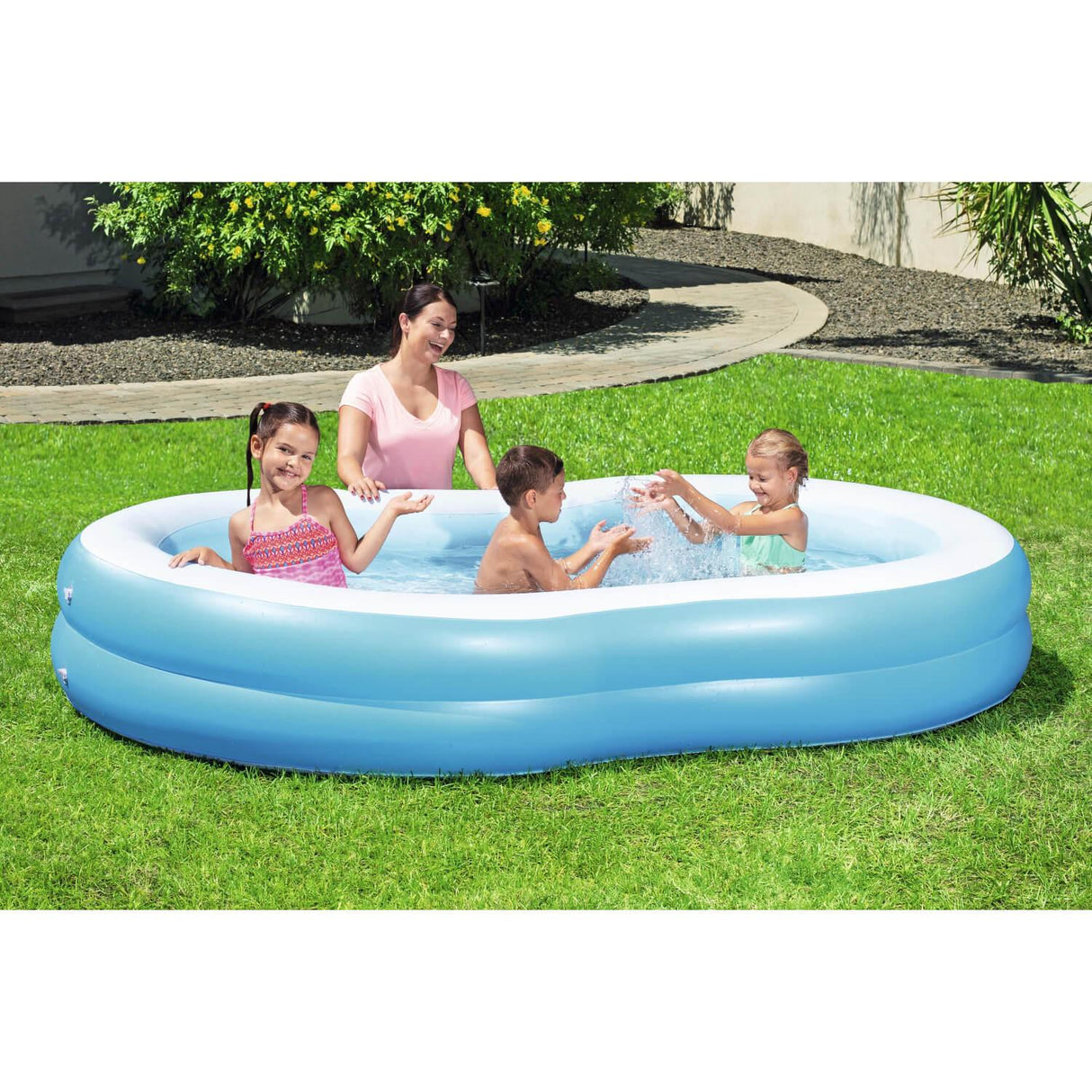 Piscina Inflable Bestway Laguna para niños 262x157x46Cm Azul