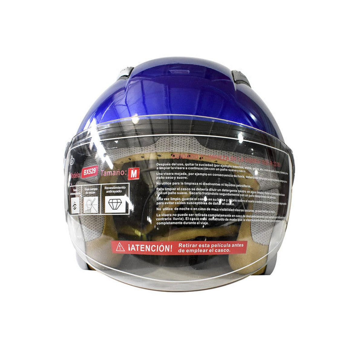 Casco Full Face Bx529 Talla L Color Deep Blue Certificado ECE