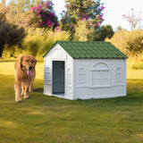 Casa Para Perro Grande Techo Verde 98x84x82cm Cool Pets