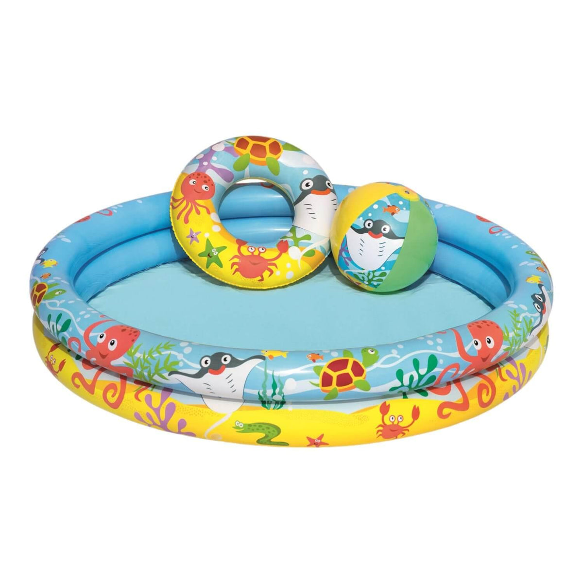Piscina Inflable Bestway Con Aro Y Pelota Inflable 122X20Cm