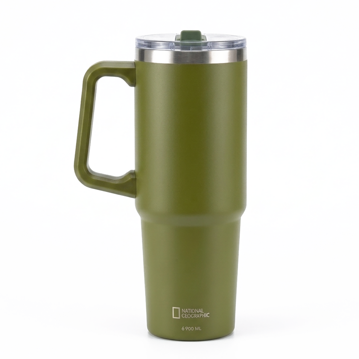 Tumbler Vaso Termico Frio y Calor Termo Mug Inoxidable con mango y boquilla Verde 900ML