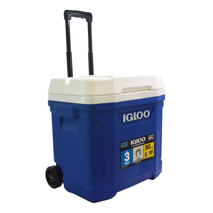 Cooler Nevera Hielera Latitude Ruedas 28 Litros Azul Igloo