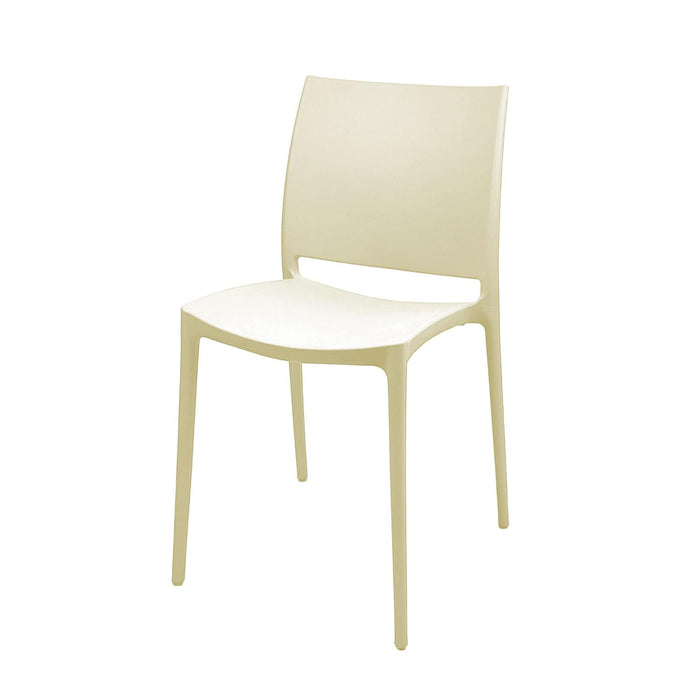 Silla Plástico Apilable Deco Dresden Blanca Escandinavia