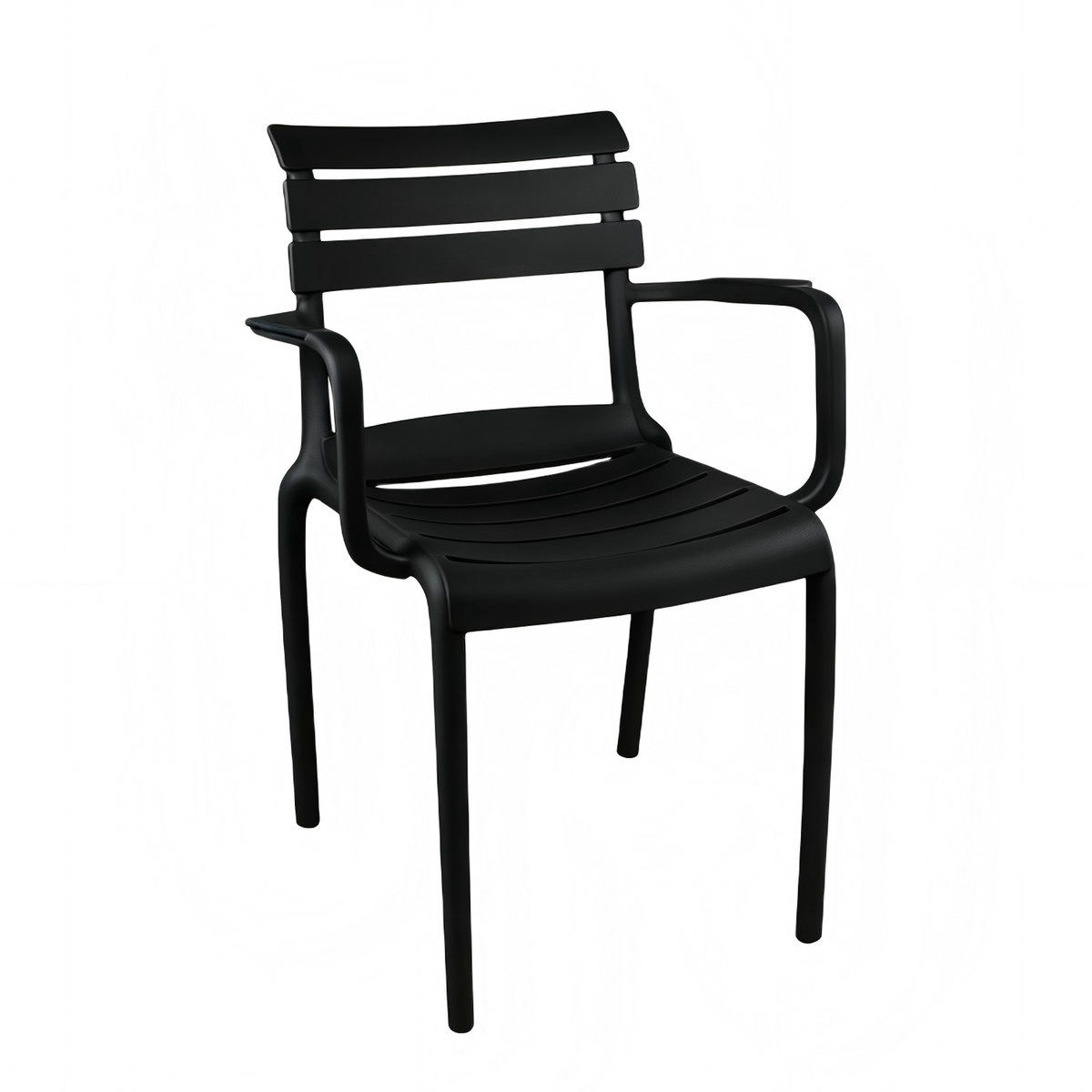 Silla Plástico Apilable Lofoten Negra 82x56x58 Escandinavia