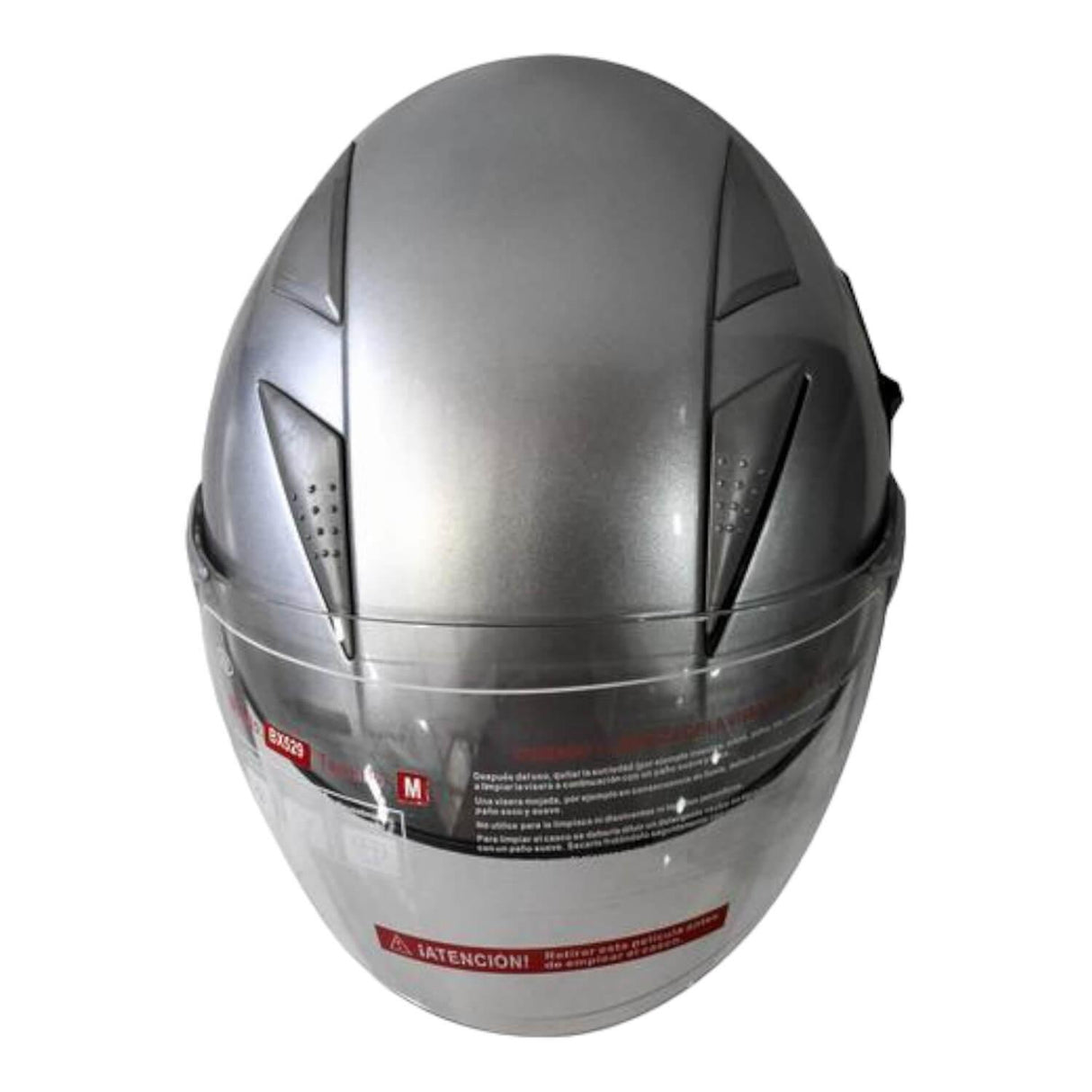 Casco Full Face Bx529 Talla M Silver Certificado ECE