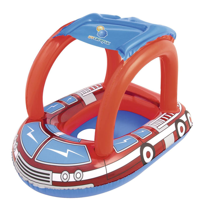 Bote Inflable Bombero con Techo para Niños 1-2 Años Bestway