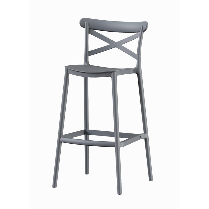 Piso Taburete Silla alta bar cocina Danessa 75cm Gris Oscuro