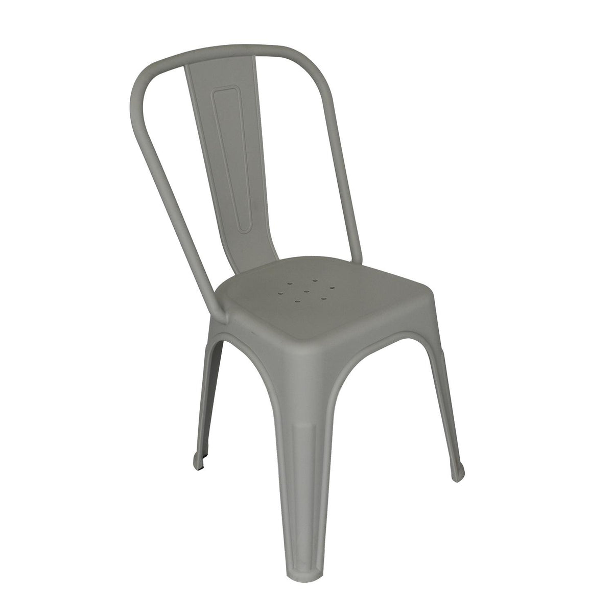 SET 2 Sillas Plástico Apilable Deco Aska Gris Escandinavia