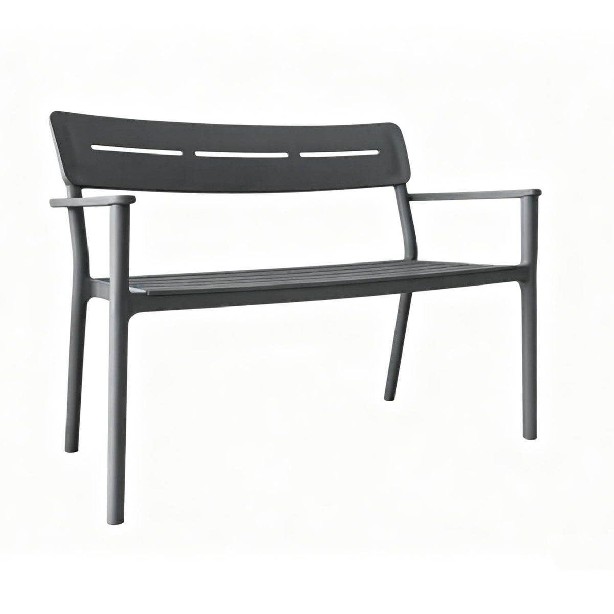 Banca Terraza Jardín Plástico Gris 83x60x117cm Escandinavia