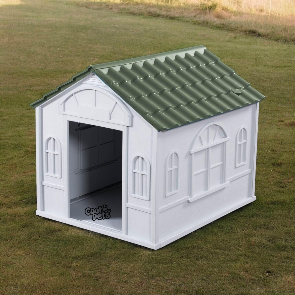 Casa Para Perro Pequeño Techo Verde 76x65x63 cm Cool Pets