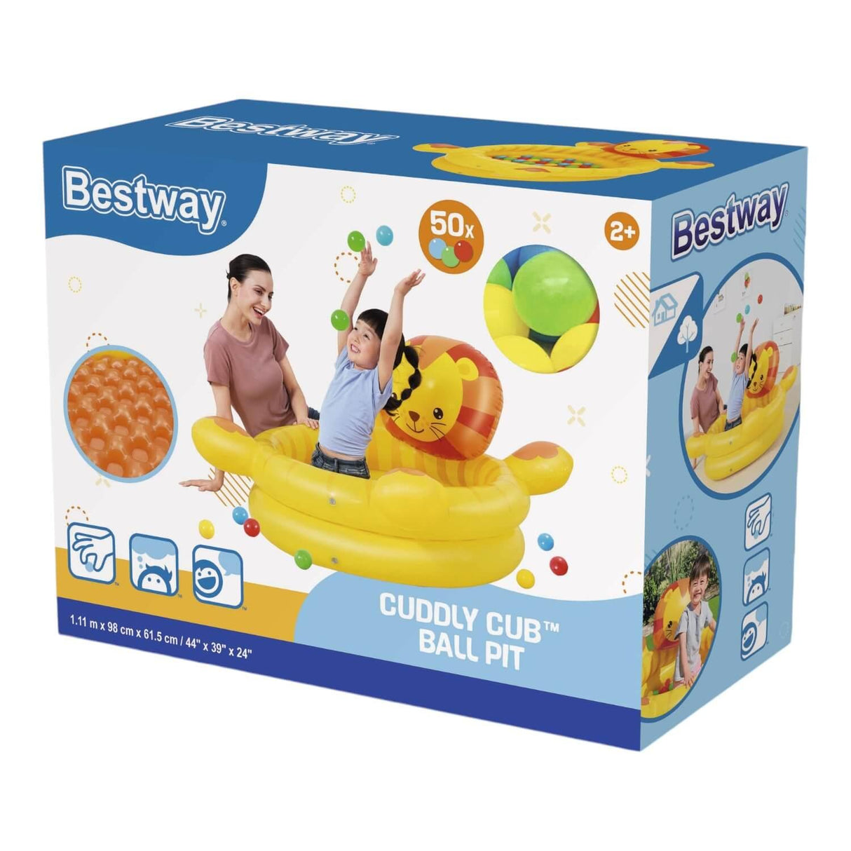 Piscina Leon inflable con Pelotas 111 X98X61.5 Cms Bestway