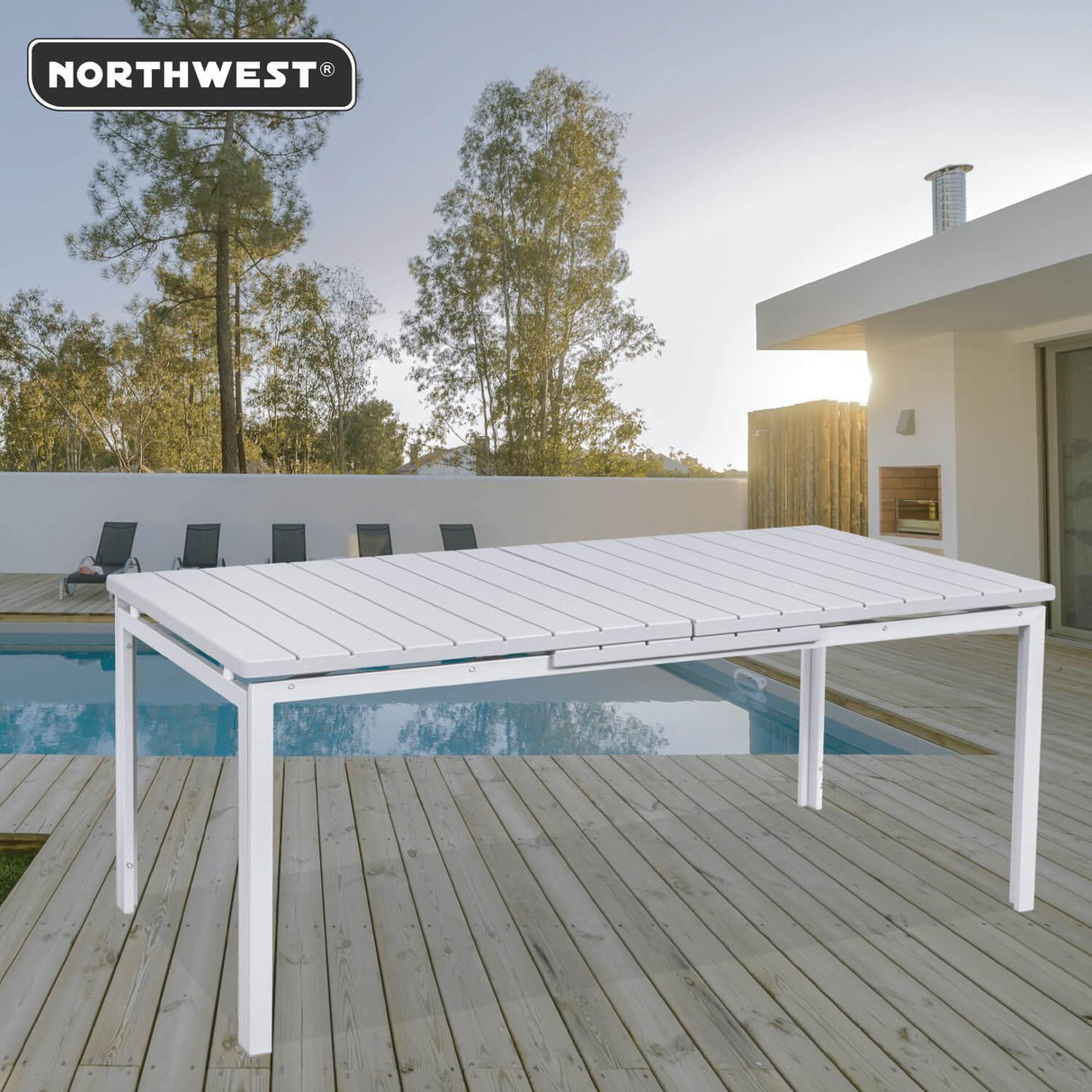 Mesa Terraza Extendible Impermeable 90x180-240cm Northwest