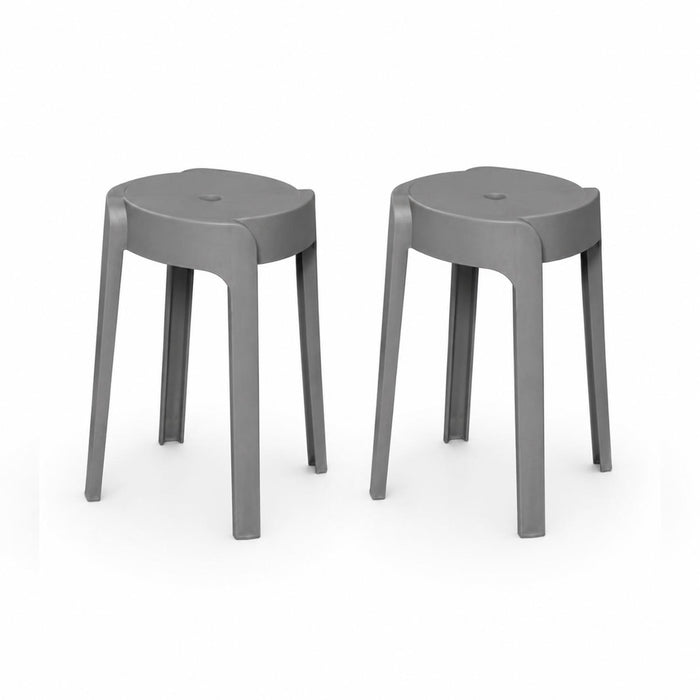 SET 2 Pisos Banco Apilable Deco Valencia Gris Escandinavia 45 cm