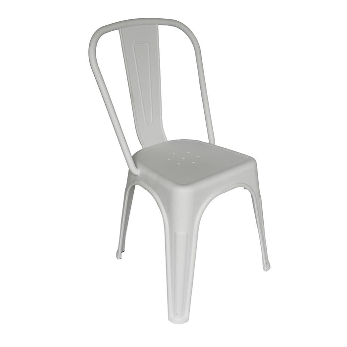 SET 2 Sillas Plástico Apilable Deco Aska Blanca Escandinavia