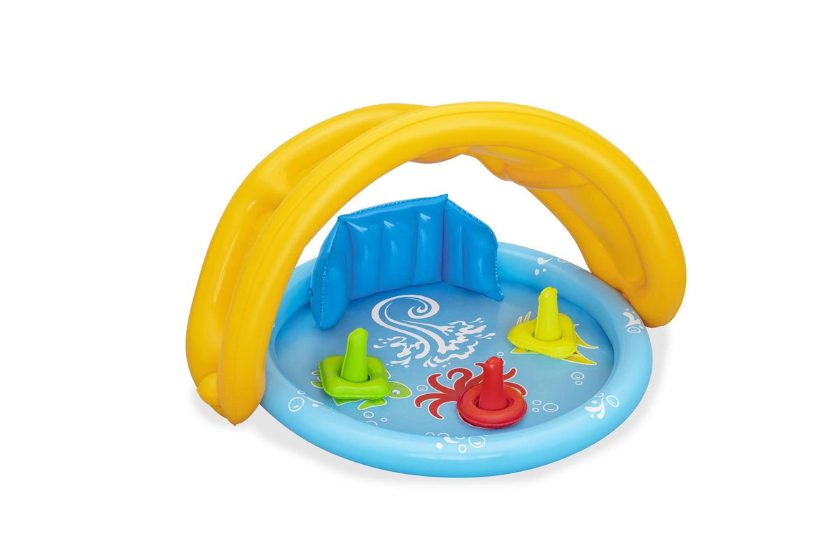 Piscina Inflable Con Techo y Juegos Para Bebés 115x89x76cm