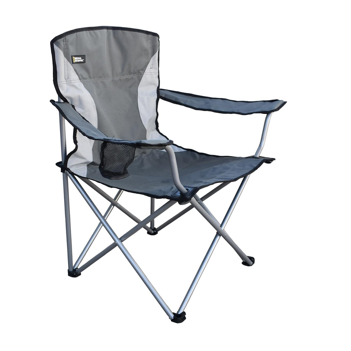 Silla Plegable Camping Acolchada Denver Gris Nat Geo