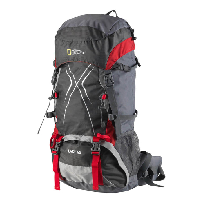 Mochila Camping Lake 65 Litros Negra National Geographic