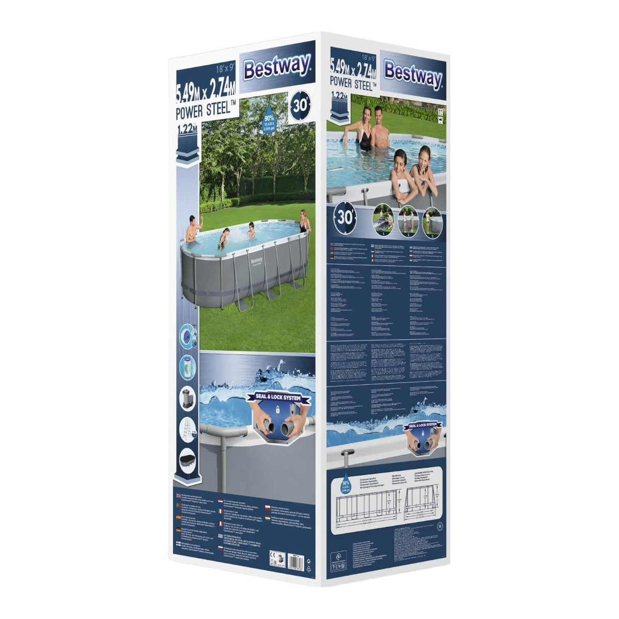 Piscina Bestway Ovalada Filtro + Accesorios 5.49X2.74X1.22M