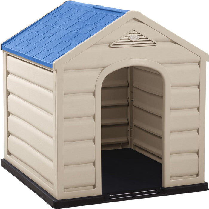Casa Para Perro Mascota Pequeña Techo Azul 68x61x58cm Rimax