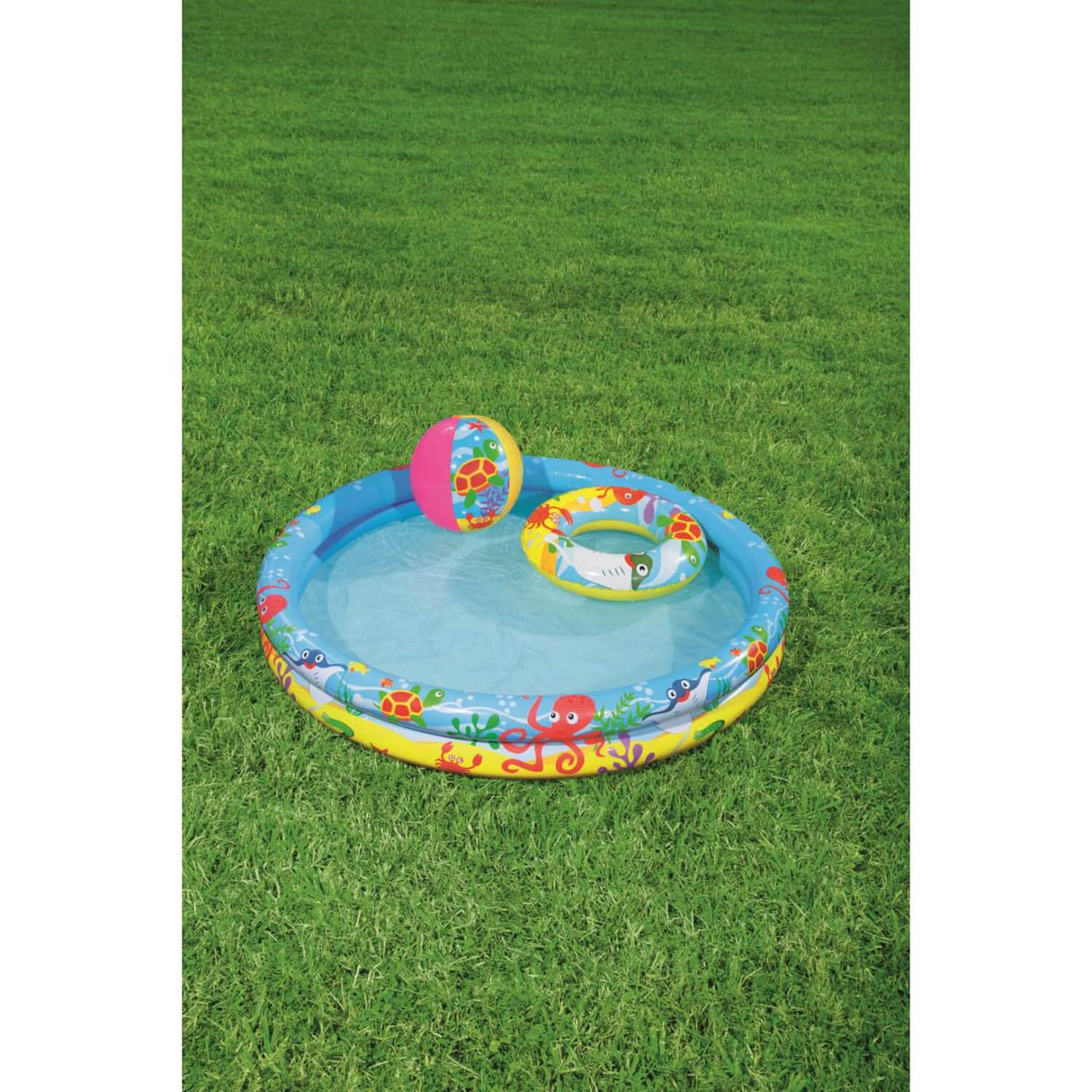 Piscina Inflable Bestway Con Aro Y Pelota Inflable 122X20Cm