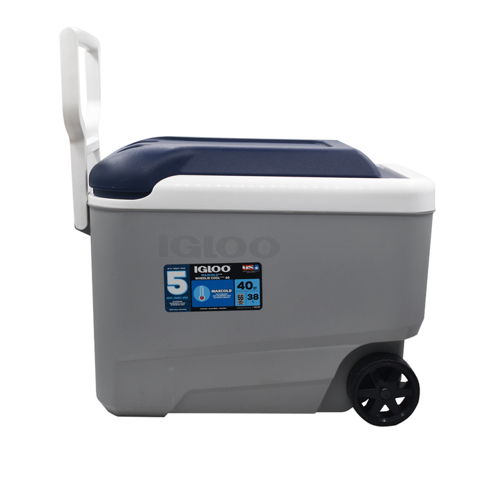 Cooler Nevera Hielera con Ruedas Maxcold Gris 38 Litro Igloo