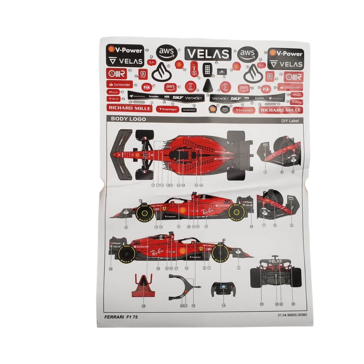 Auto a control remoto Ferrari Formula 1 Escala 1:12