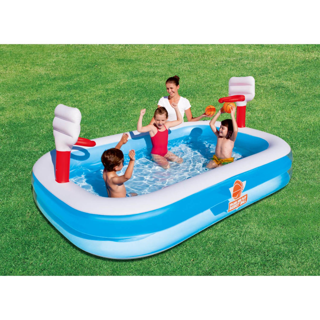 Piscina Inflable Bestway Basketball Con Pelota 251x168x102cm