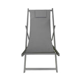 Silla Reposera Playa Piscina Plegable New Port Gris Northwest