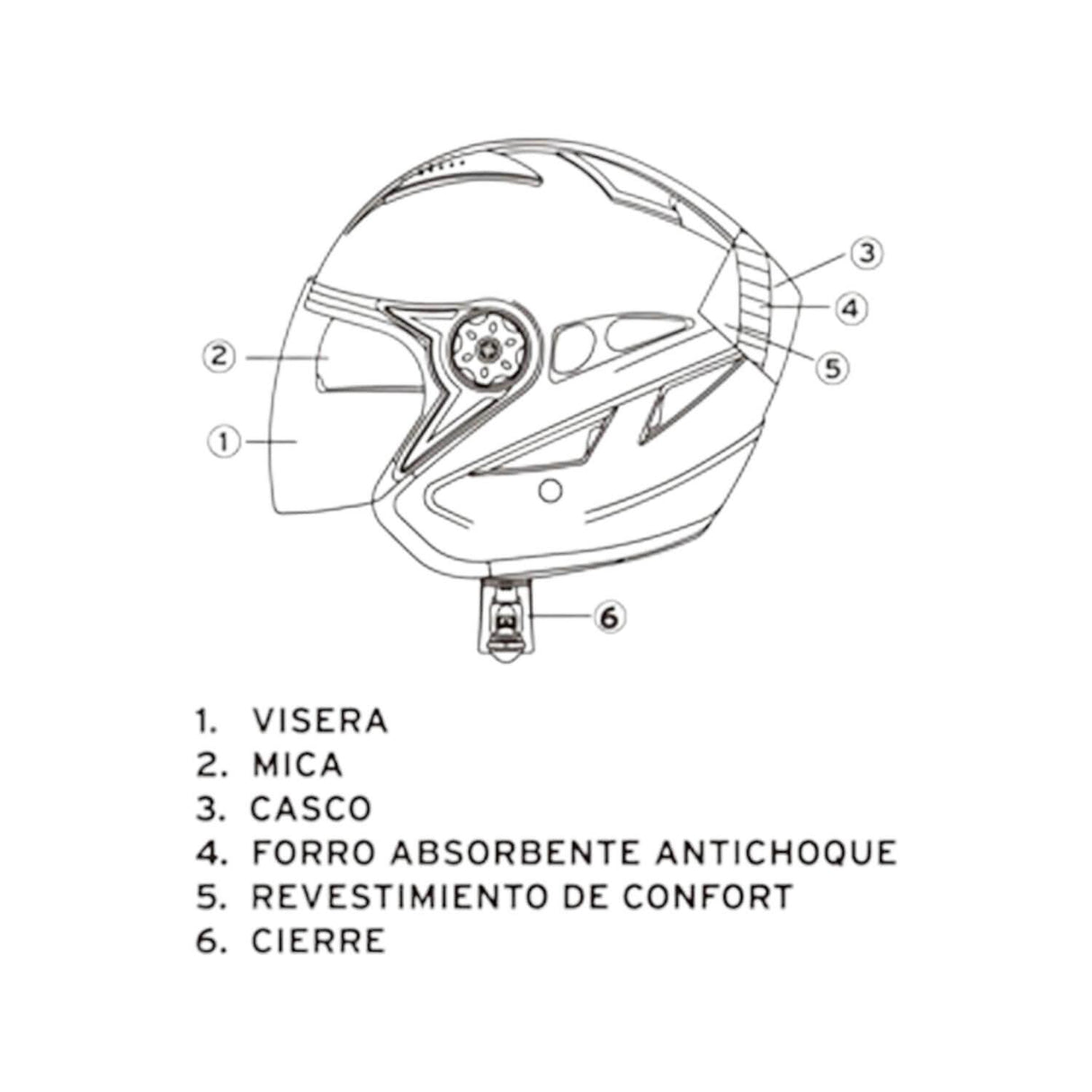 Casco Full Face Bx529 Talla M Silver Certificado ECE