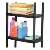 Estante Repisa Rack Plastico 5 Niveles 61X31X172Cm Negro Ram