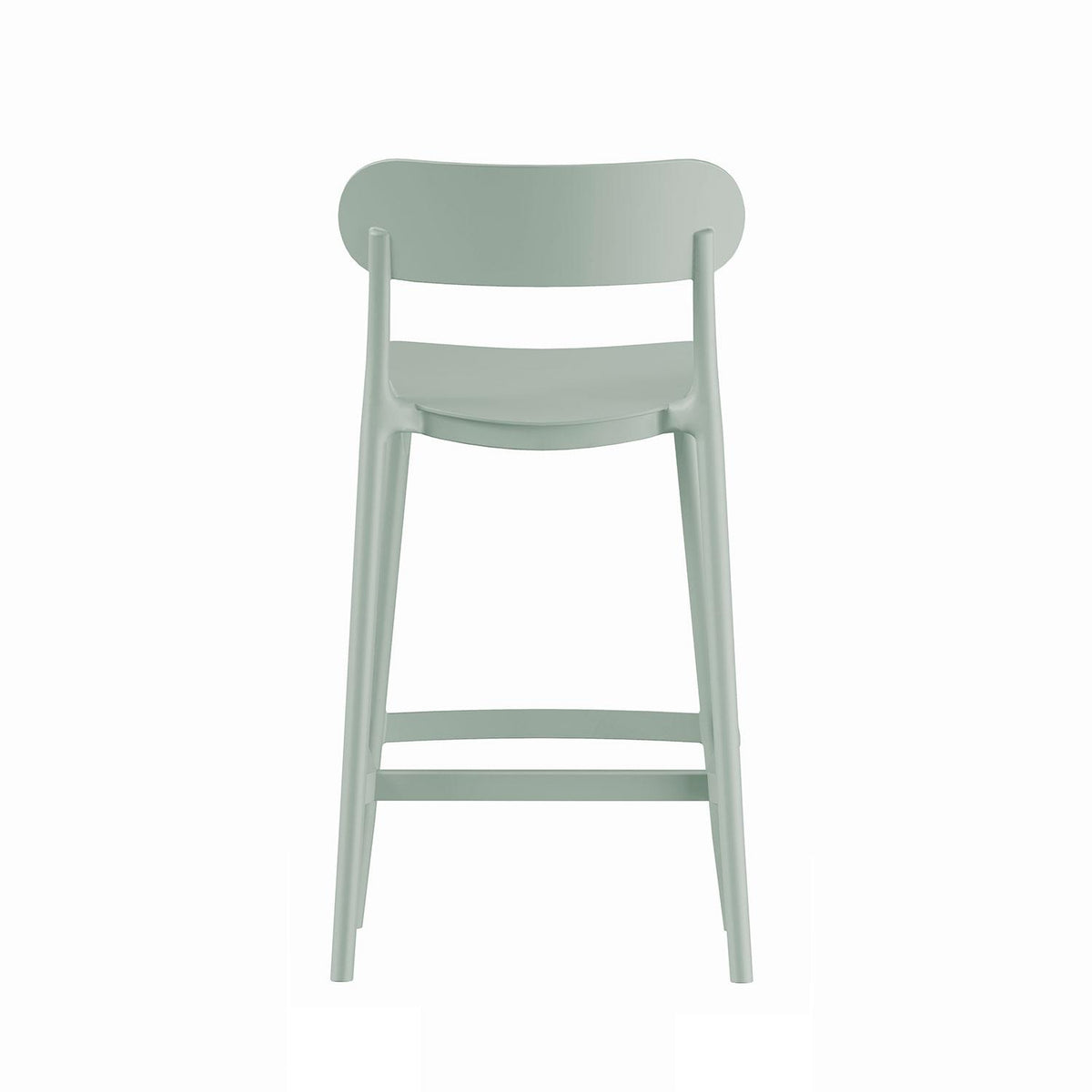 SET 2 Pisos Taburete Silla alta bar cocina Oslo 65cm Gris Verde